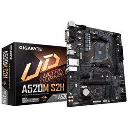 Gigabyte 9MA52MS2H-00-13 Placa Base A520M S2H AMD A520, Socket AM4, Micro ATX, DDR4, HDMI, M.2, RGB Fusion 2.0, Smart Fan 5